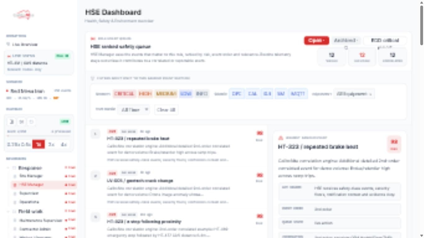 HSE dashboard CalibrAIte screenshot